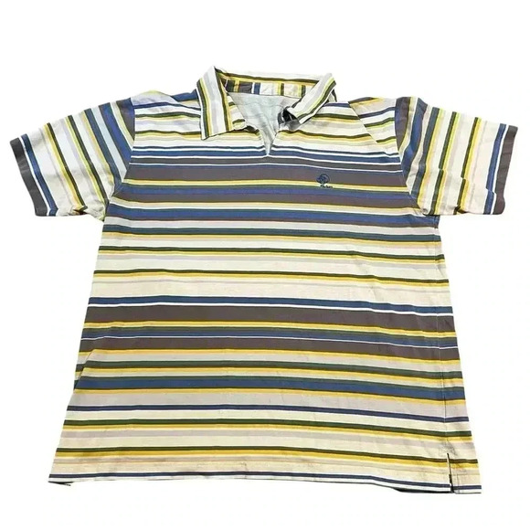 Patagonia Rhythm Skipper Short Sleeve Polo Shirt Men’s Size Large V-neck Vintage - Picture 2 of 7